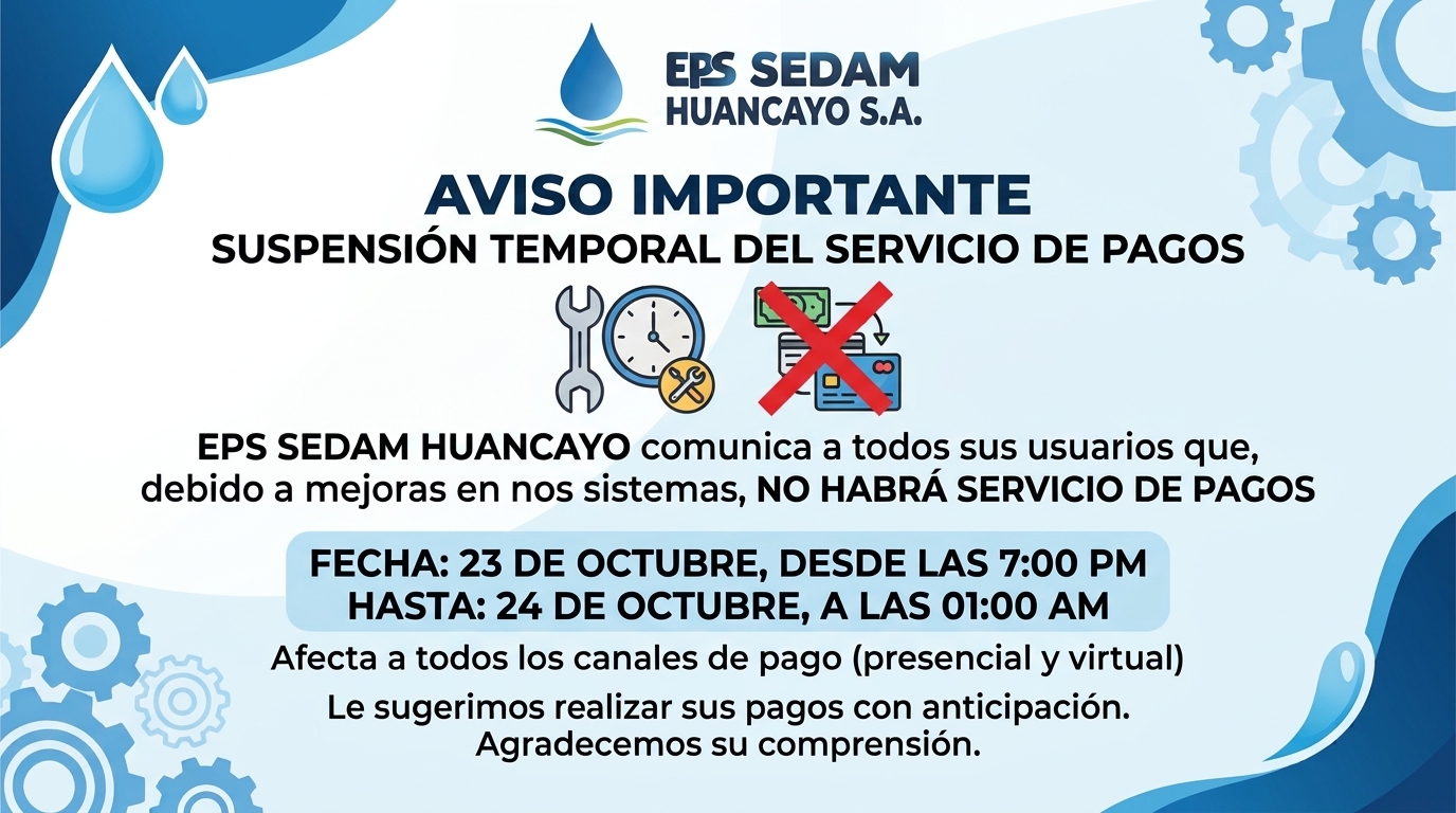 Aviso de Mantenimiento de Pagos
