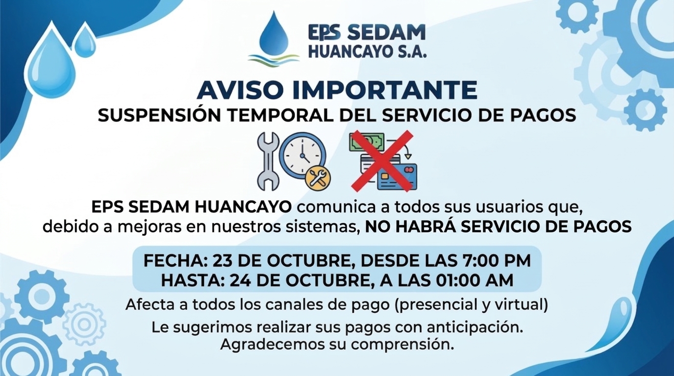 Aviso de Mantenimiento de Pagos